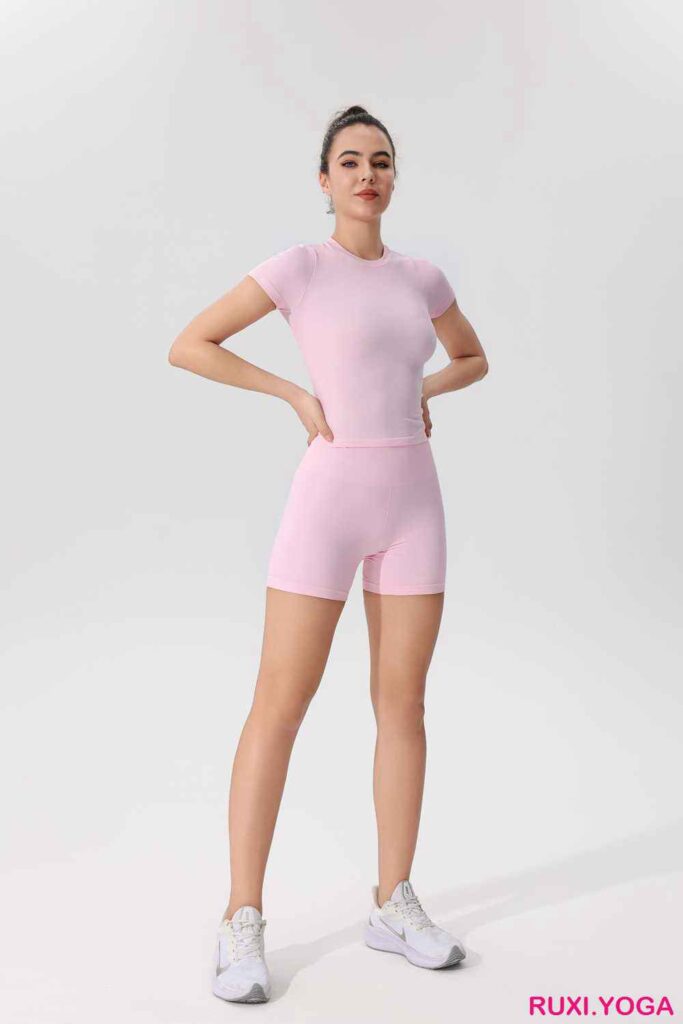 附口袋高腰健身短褲 RUXI hk3060工廠製造商廠商